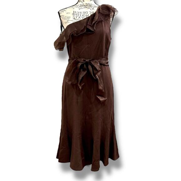 NWT Nordstrom NUE by Shani Size 10 One Shoulder Dress $320 Built-in Body Shaper - Picture 1 of 7